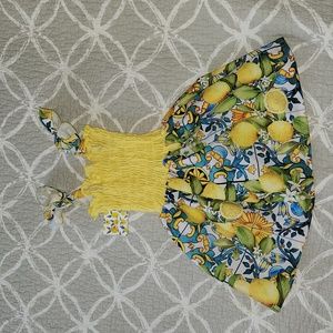 NEW little girl lemon dress
